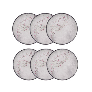 Prato Raso de Porcelana Decorada Floralis 25cm 6un - Tramontina 96950/231 em Oferta na Shopee