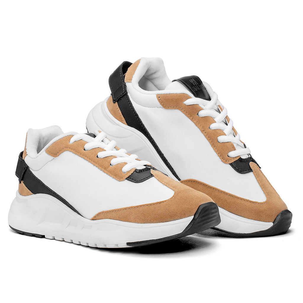 Tênis Feminino Casual Detalhes Com Recortes Plataforma Anatômica Confortável Neoprene em Oferta na Shopee