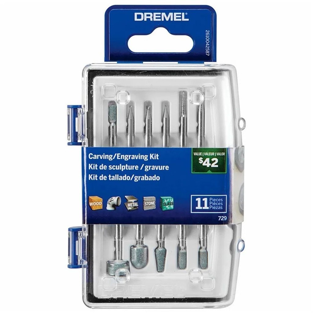 Kit Acessorios Esculpir E Gravar P/ Micro Retifica 11 Pcs Dremel 729 - 26150729ab em Oferta na Shopee