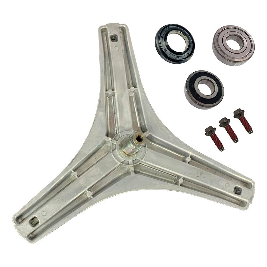 Eixo Tripe Lava E Seca LG +kit Rolamentos + Parafusos Wd1403 Wd1409 Wd1410