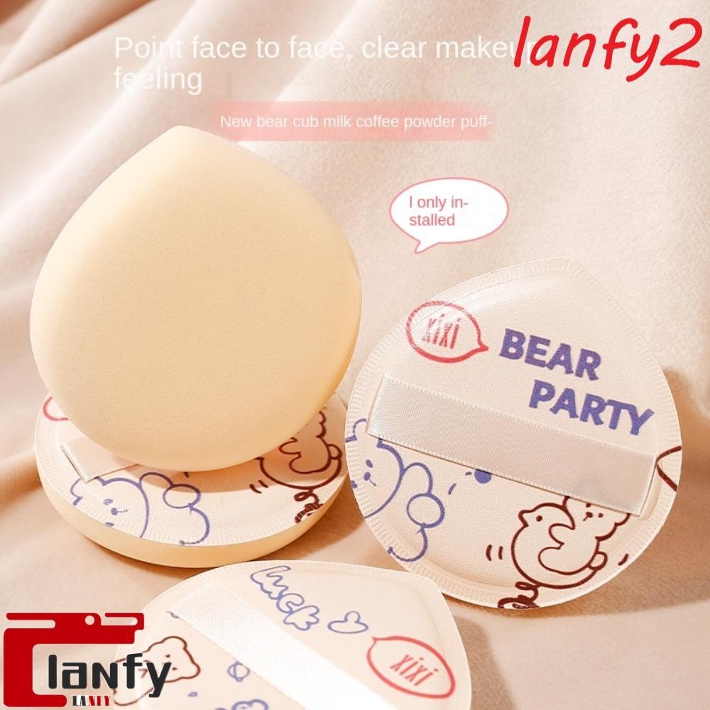 LANFY Cartoon Cosmetic Puff , Almofada De Ar De Esponja Profissional Candy Soft Leather Skin-friendly Kawaii Animation Air Cushion Powder Uso Seco E Molhado