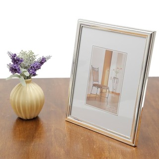 Porta-Retrato de Aço Friso Prata 10cm x 15cm – Wolff