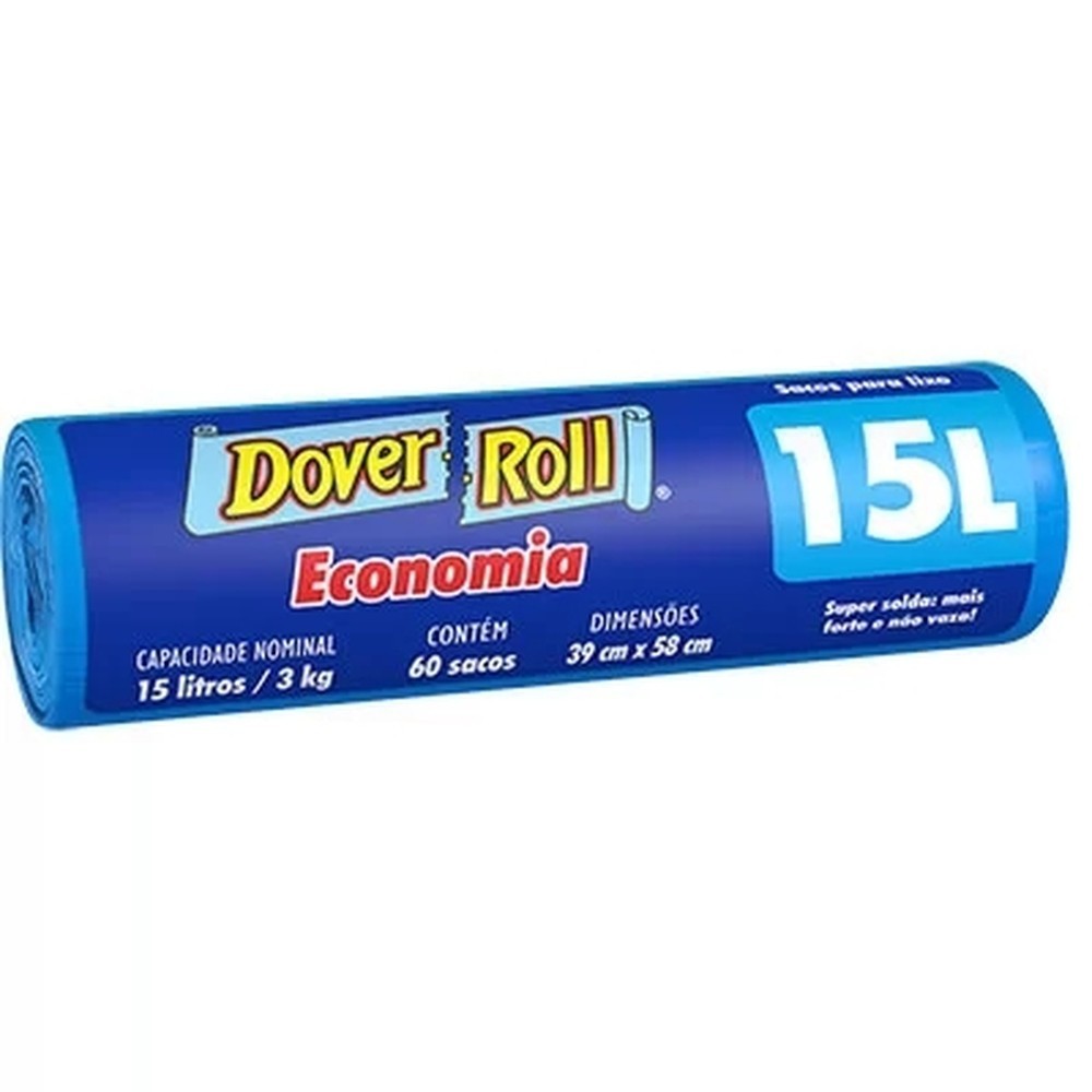 Saco P/ Lixo 15L Dover Roll Economia Azul em Oferta na Shopee