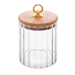 Porta Mantimento Vidro Wolff Classic Tampa 550ml Pote Hermético Cozinha Organizador Alimentos Mesa Casa Sofisticado Fino