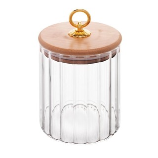 Porta Mantimento Vidro Wolff Classic Tampa 550ml Pote Hermético Cozinha Organizador Alimentos Mesa Casa Sofisticado Fino