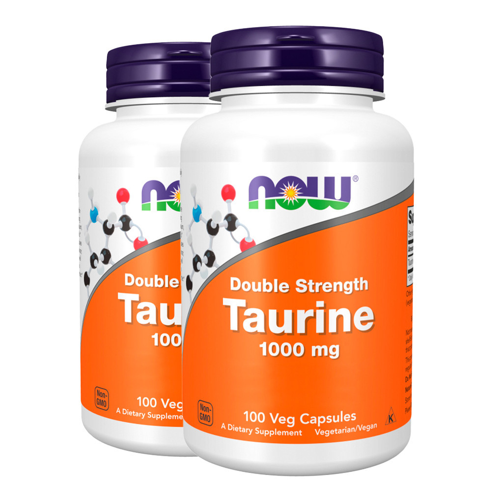 Kit 2x Taurina 1000mg Dupla Força Now Foods 100Veg Cáps Importado/Made in Usa em Oferta na Shopee