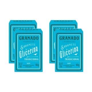 Kit Sabonete Granado Glicerina Pele Seca 90g c/4un em Oferta na Shopee