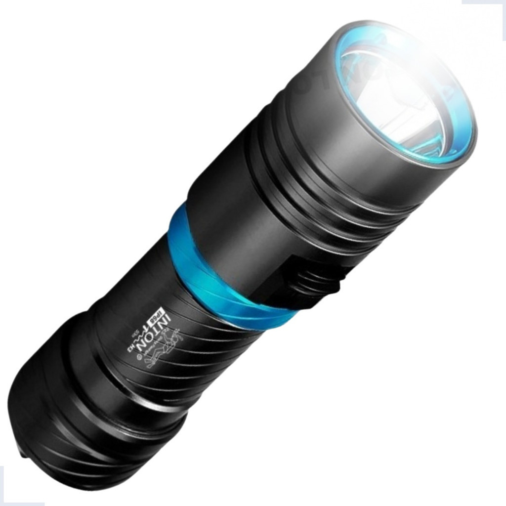 Lanterna De Mergulho Inton H3 IP68 LED XML-L2 1200 Lumens Zoom Caça Pesca Sub