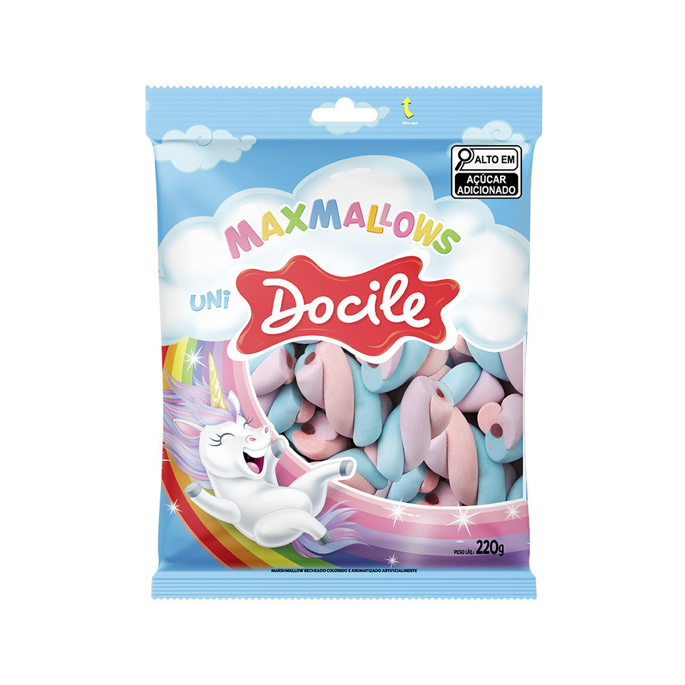 Marshmallow Recheado Unicórnio 220g - Docile