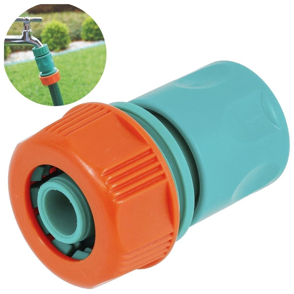 Engate Rápido para Mangueira de 3/4" e 5/8" Tramontina Conector Plástico Prático para Sistema de Irrigação Jardim