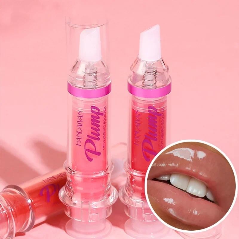 HANDAIYAN PLUMP & POUT Lip Plumping Booster Gloss Brilho Alto Para Lábios Com Visual De Plumper Óleo Labial De Volume Extremo De Cristal Quente