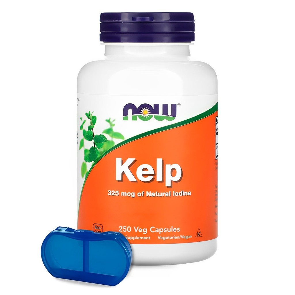 Kelp 325mcg Iodo Natural Now Foods 250 Caps + Porta Cápsulas - Health