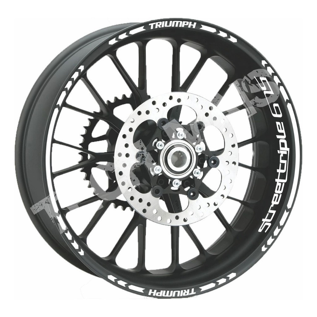 Adesivos Refletivo Moto Triumph Street Triple 675 Roda Friso refletivo