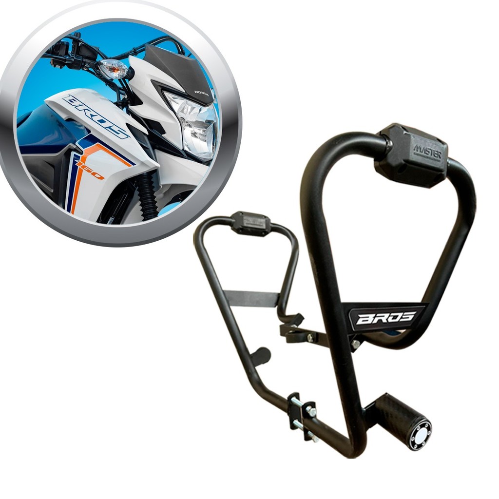 Protetor De Motor E Carenagem Bros 160 Até 2024 Slider Fixo