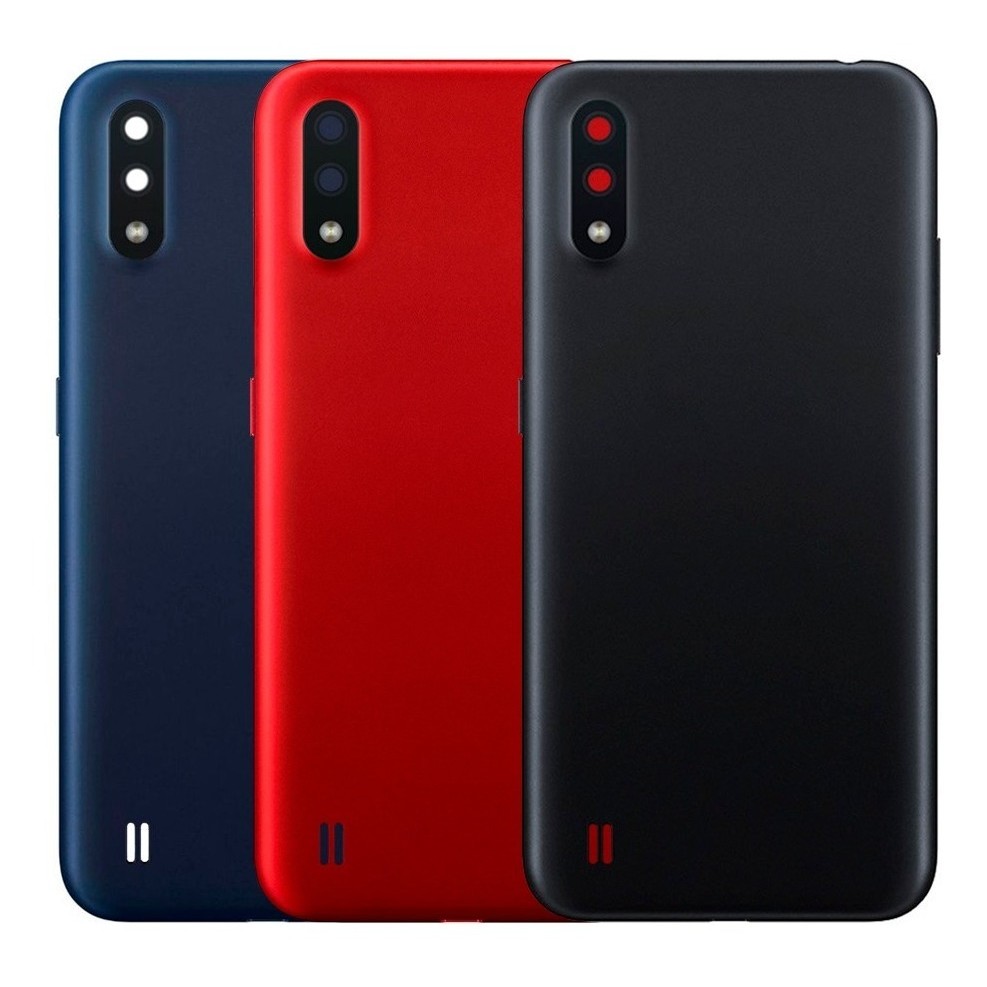 【Tampa A01】Compatível Celular Tampa Traseira com lente e botão externo Promoção