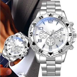 Kit com 2 relógios masculino Prata banhado a 18k relógio masculino prata aço inox Kit com 2 relogios em Oferta na Shopee