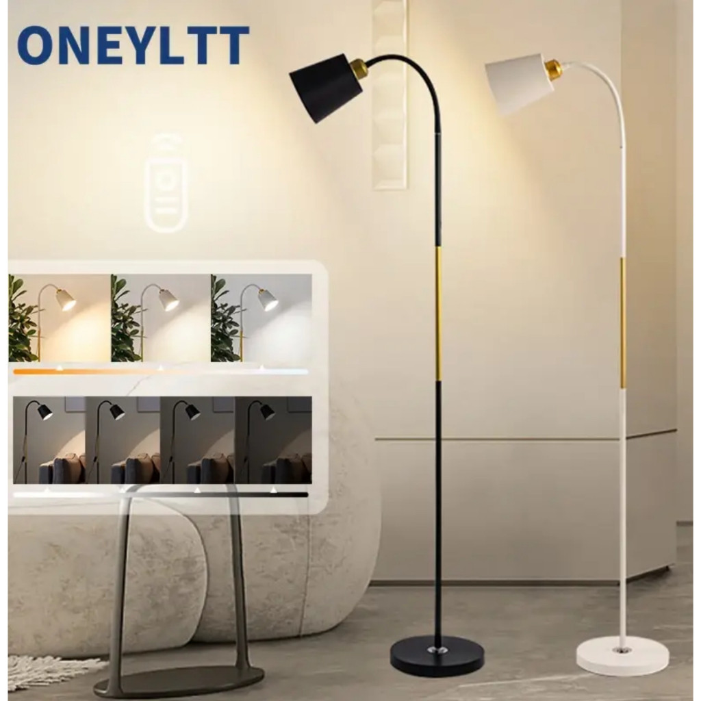 Luminária LK-670 De Chão Bivolt Lâmpada De Abajur Articulada 360 Graus 1,45M Com Pedestal para chão