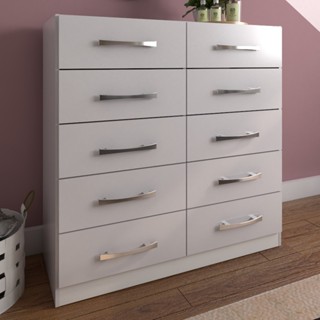 Cômoda 10 Gavetas Flórida Branco - Pnr Móveis em Oferta na Shopee