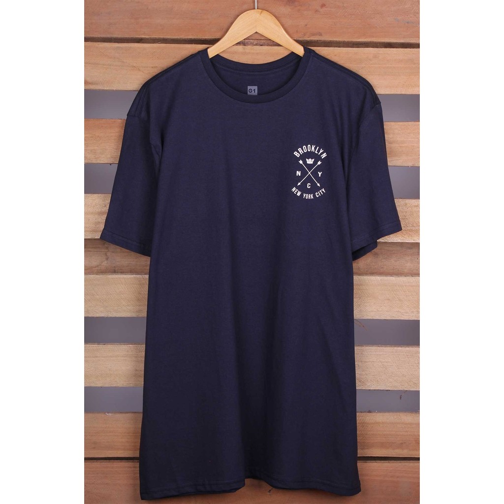 Camiseta Masculina NYC Plus Size 100% Algodão Manga Curta Gola Redonda Gogocloset