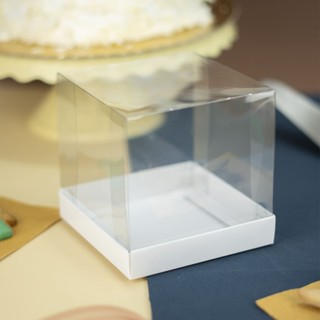 20 Caixas 9x9x9 Mini Bolo e Lembrancinhas | Tampa Acetato Transparente em Oferta na Shopee