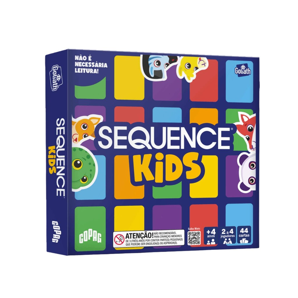 Jogo de Tabuleiro Sequence Kids Copag Brinquedo Infantil Educativo Criança Aprendizagem Memória em Oferta na Shopee