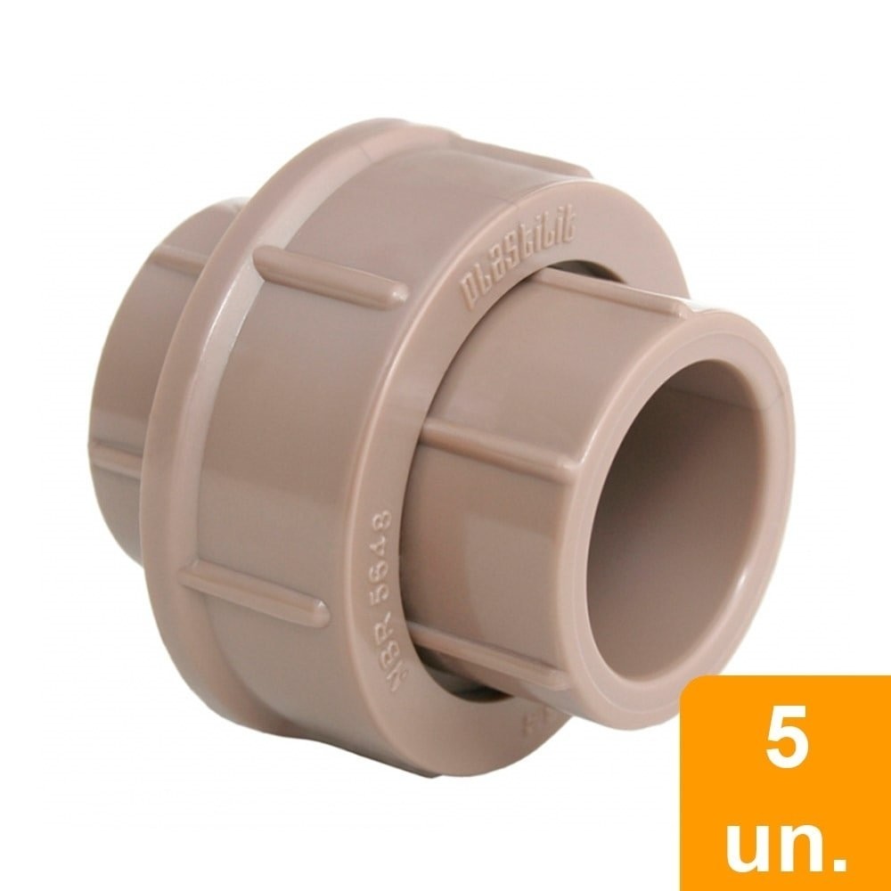 União Soldável Plastilit 25mm Embalagem com 5 Unidades em Oferta na Shopee