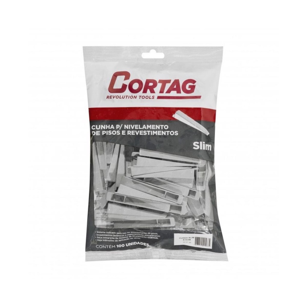 Cunha Niveladora Porcelanato Piso Slim 1000 Peças Cortag