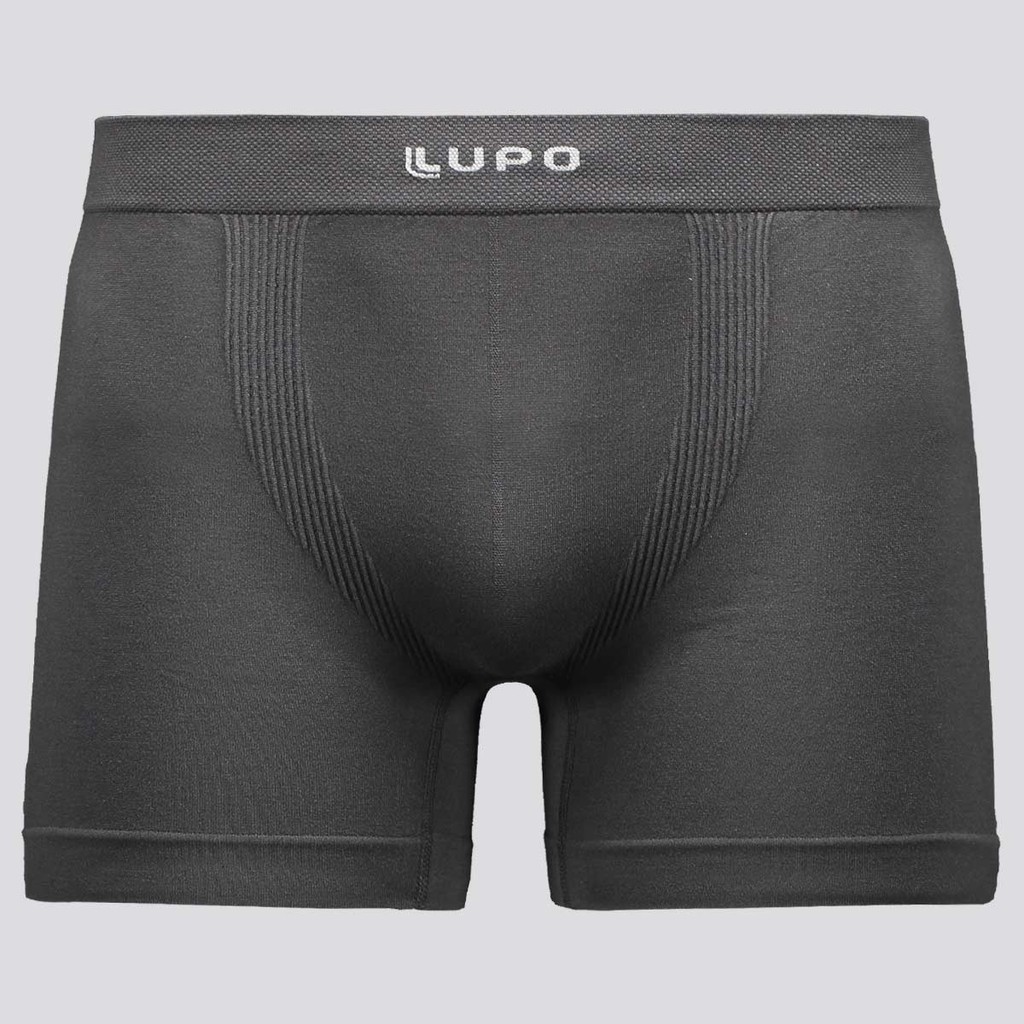 Cueca Boxer Lupo Micromodal Sem Costura Cinza - Men Clothes