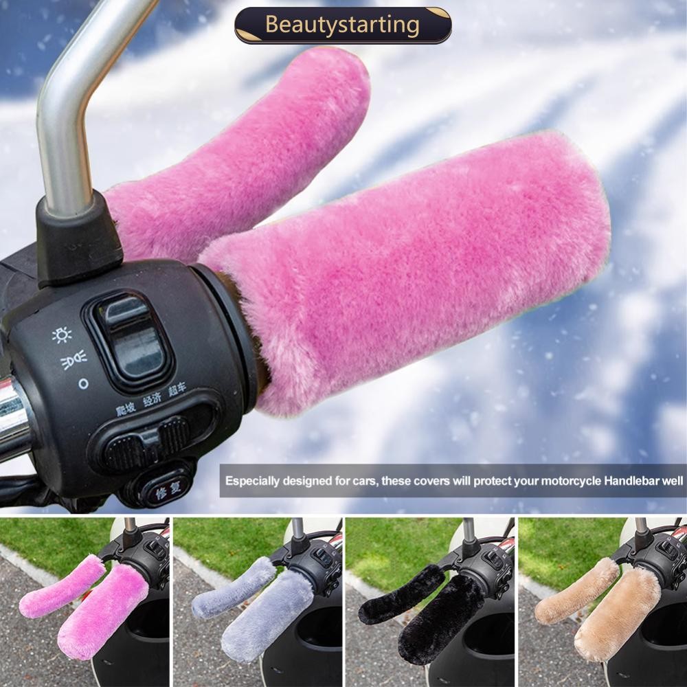 4 Pçs Universal Motocicleta Veículo Elétrico Alça Capa Guiador À Prova De Frio Quente Acolchoado Modelos Inverno Q8U6