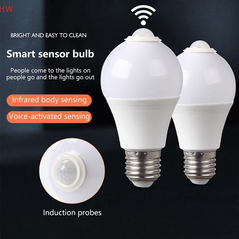 E27 PIR Motion Sensor Lâmpada 5W 9W 15W LED Com De Movimento Luz Noturna