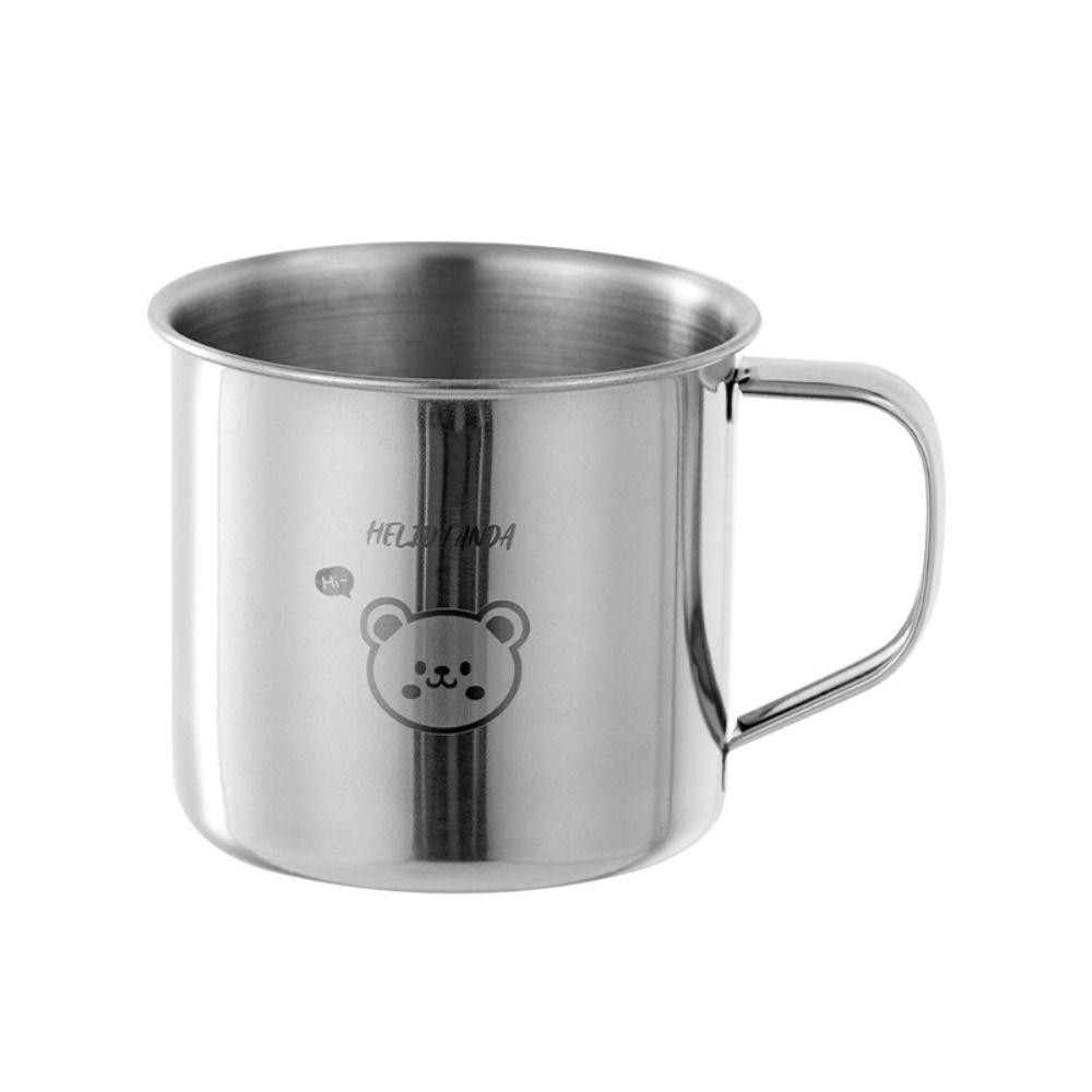 Copo De Leite Para Chá SFBSF , Aço Inoxidável 304 Com Alça , Água Infantil Anti-Queda Piquenique Ao Ar Livre