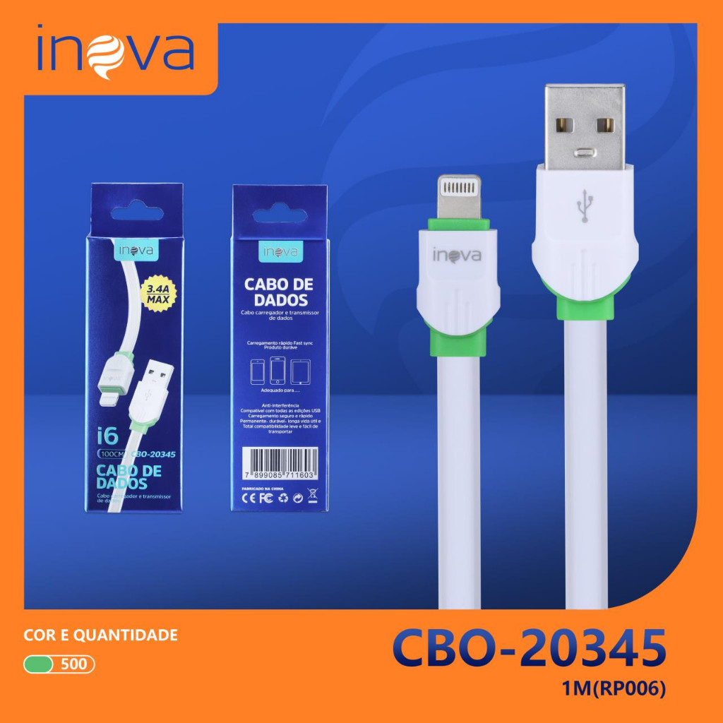 Kit 10pcs Cabo Tipo C/iPhone/V8 Para Carregador E Transmissor De Dados