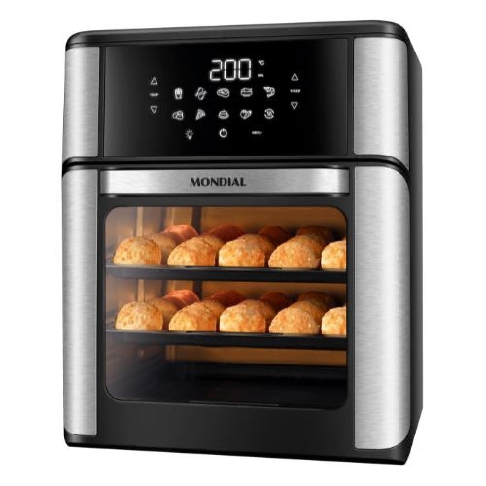 Fritadeira Elétrica Sem Óleo/Air Fryer Mondial AFO/AFON-12L-BI 12L Com Timer — oferta na Shopee