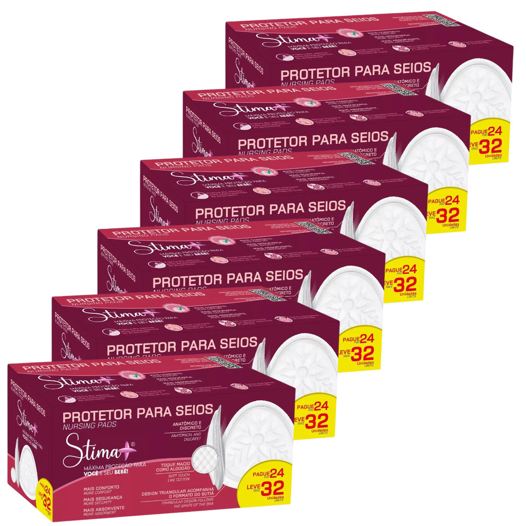 KIT 192 UNIDADES DE PROTETOR ABSORVENTE PARA SEIOS STIMA +