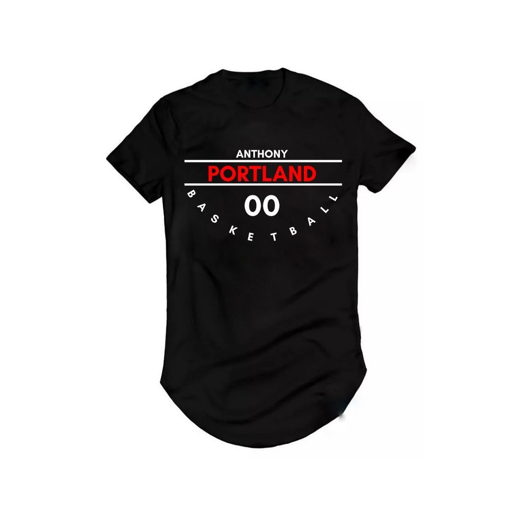Camiseta Longline Basquete Carmelo Anthony Portland Blazers