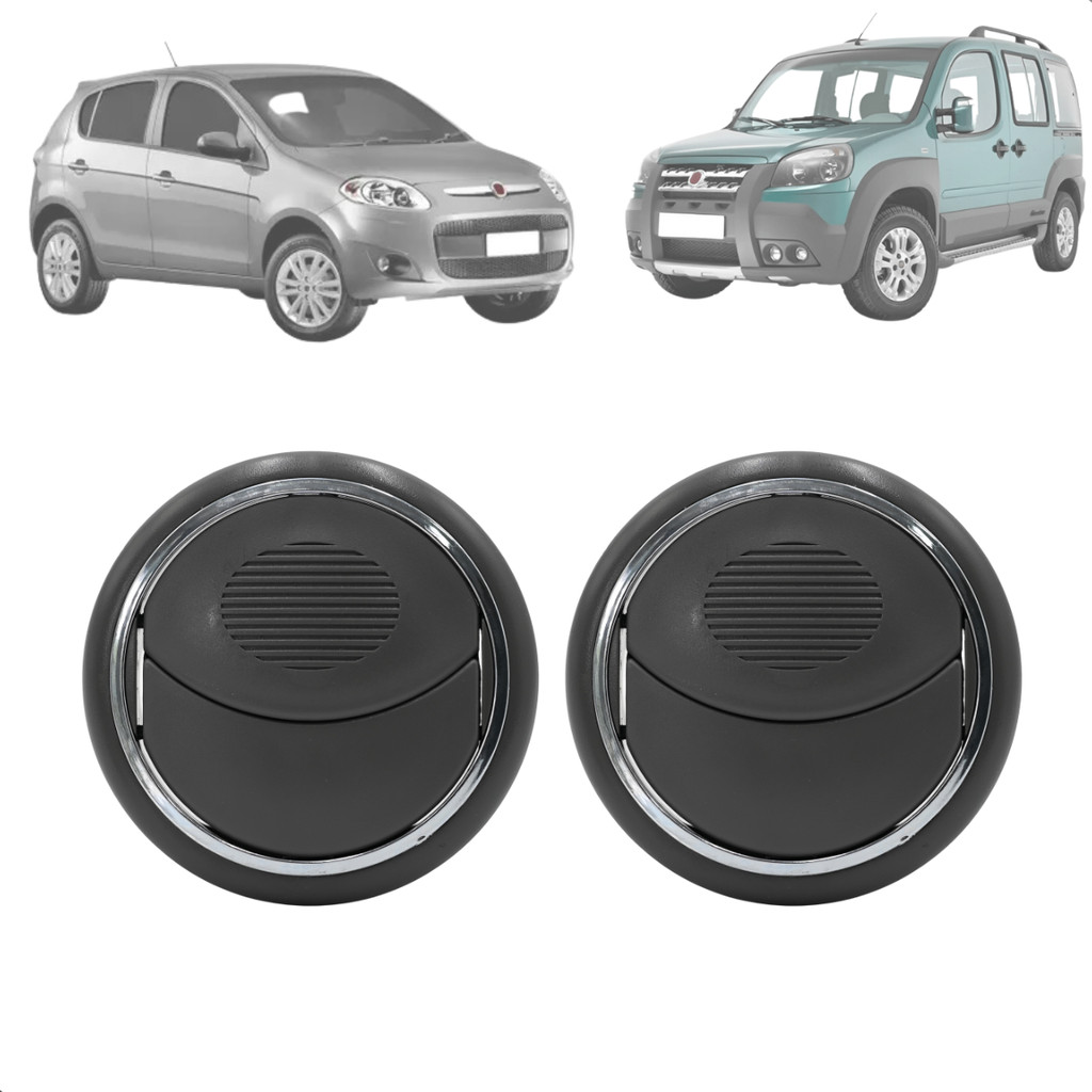 2 Difusores De Ar Aro Cromado Doblo 02/18 E Palio 12/18