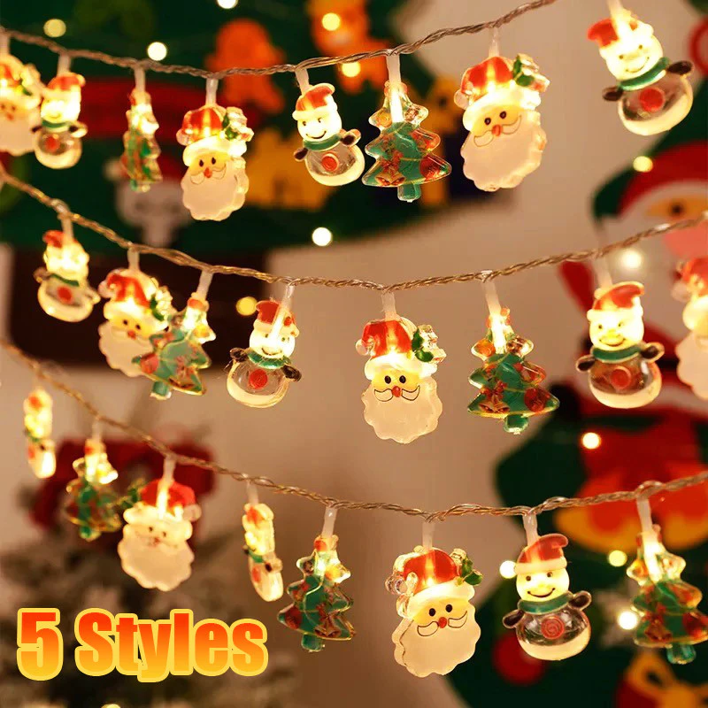 3M/1.5M Led Corda De Luz De Natal Papai Noel Boneco De Neve Árvore Festival Festa Atmosfera Luzes Coloridas Casa Decoração Ao Ar Livre — imagem 1