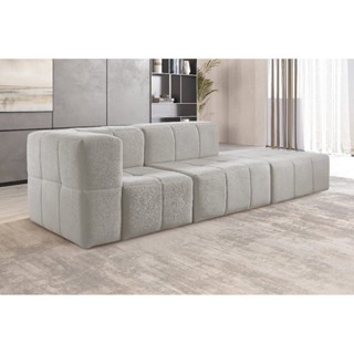 Sofá Modular 3 Lugares Bouclé Cinza em Oferta na Shopee