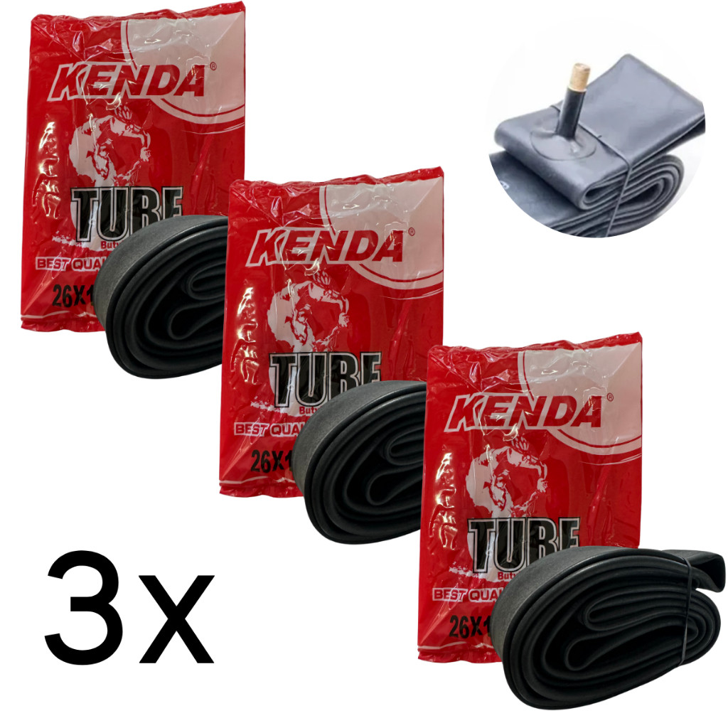 Câmara de Ar Aro 26 3 Unidades Kenda 26x1.9/2.125 Camara de Ar de Bicicleta Bike MTB Urbana