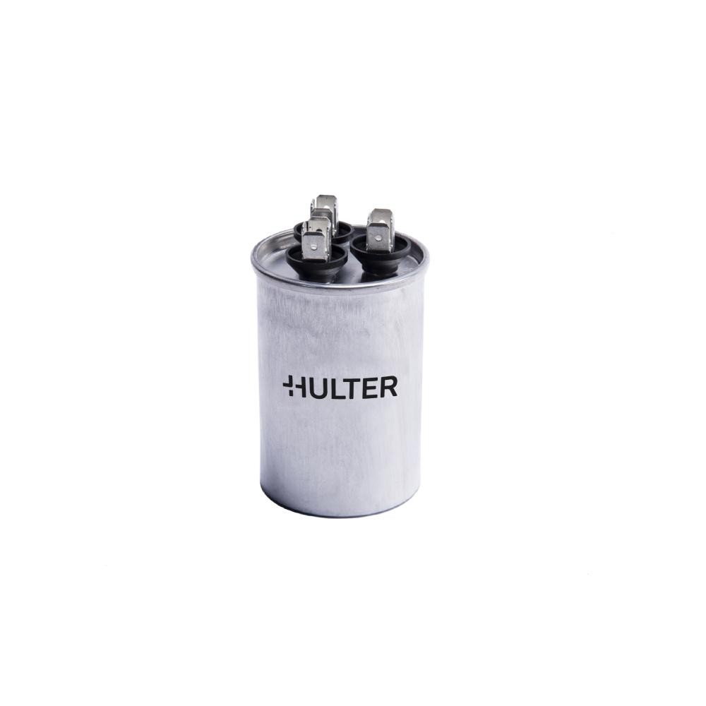 Capacitor Duplo 65+1,5 MFD Terminal Corpo de Metal Hulter - 440VAC