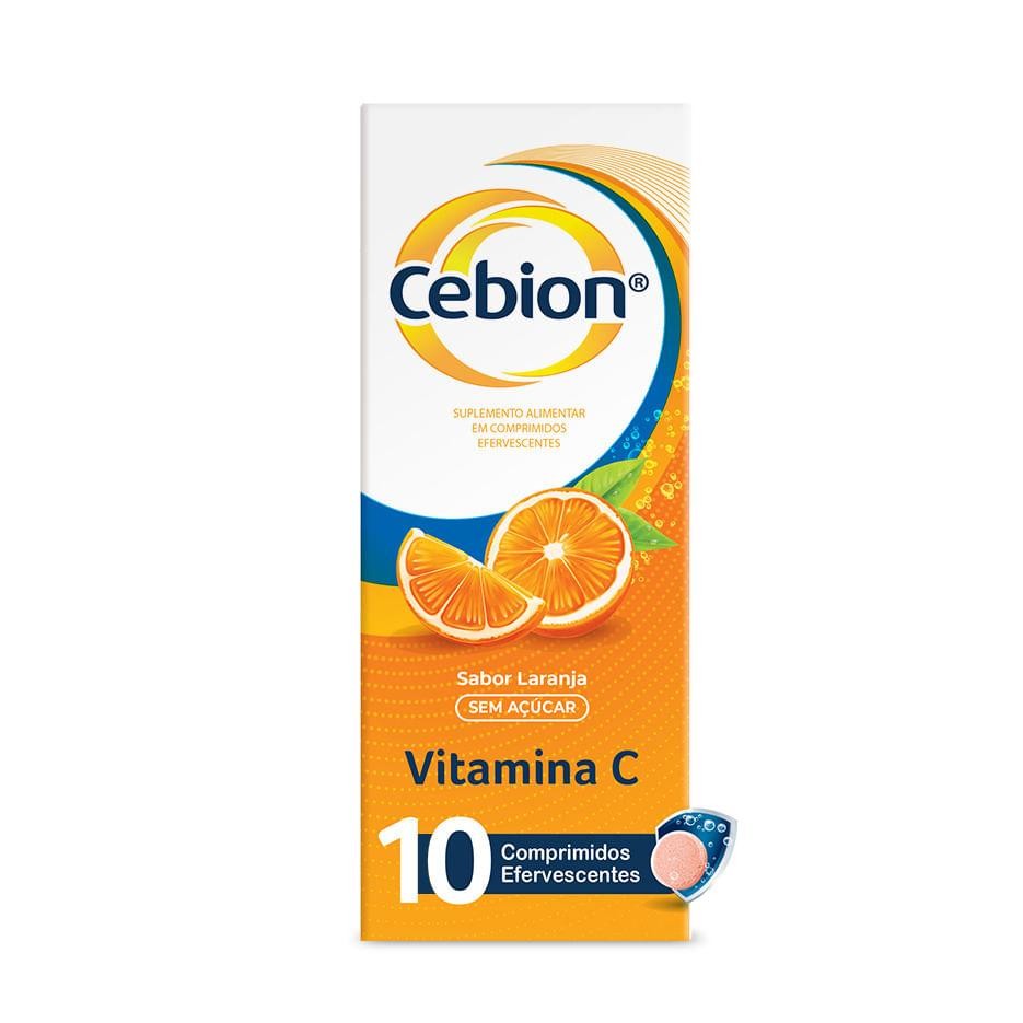 Suplemento Cebion C 1000mg 10 Comp. Eferv Sabor Laranja