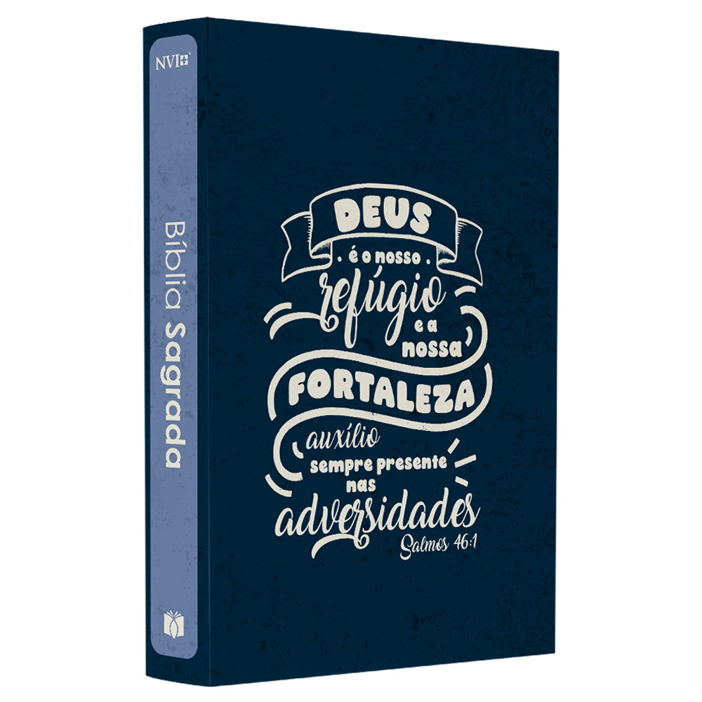 Bíblia Sagrada Lettering | NVI | Capa Brochura Azul em Oferta na Shopee