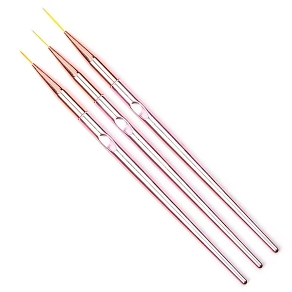 Kit Pincel Fino Rose decoração de unha Com 3 , em Oferta na Shopee