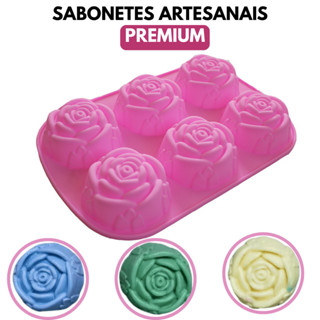 Molde Forma de Silicone Para Sabonete Artesanal Perfeito Para Sabonetes em Formato de Flor Delicada em Oferta na Shopee