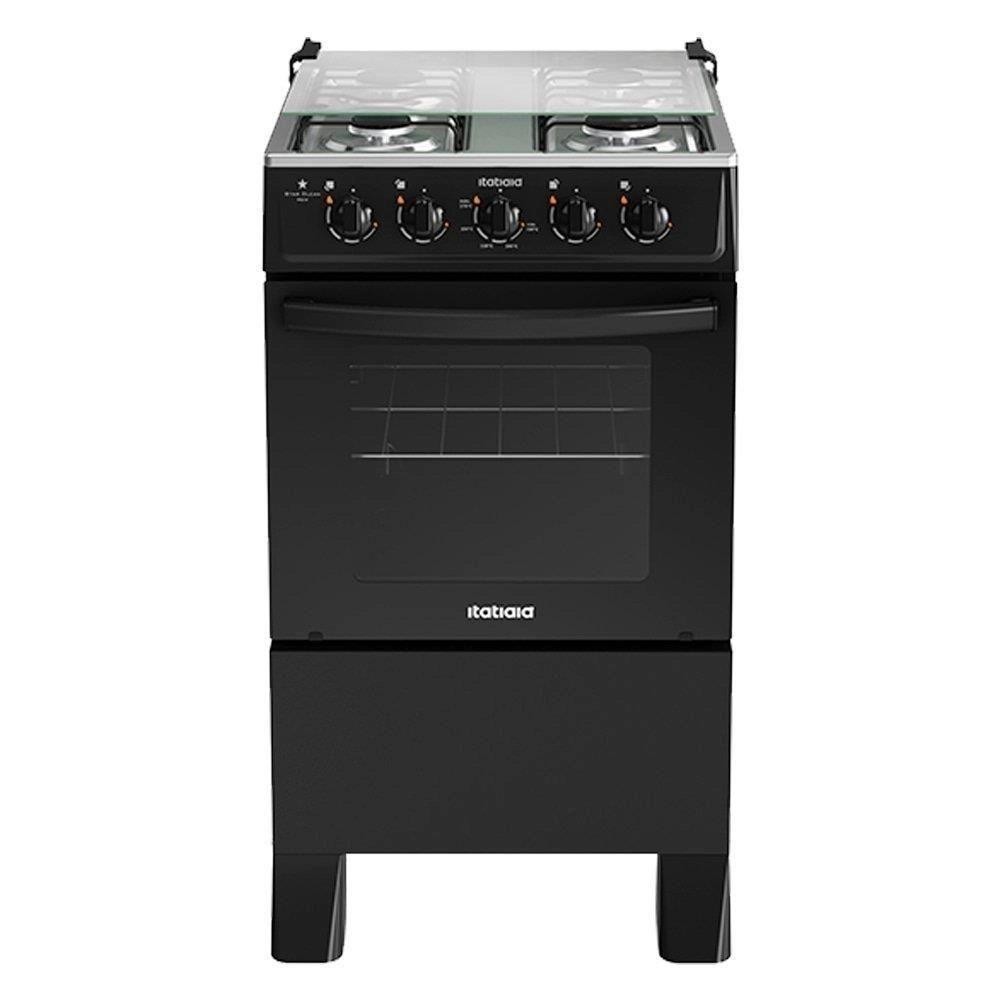 Fogão Itatiaia 4 Bocas Star Clean New Preto em Oferta na Shopee