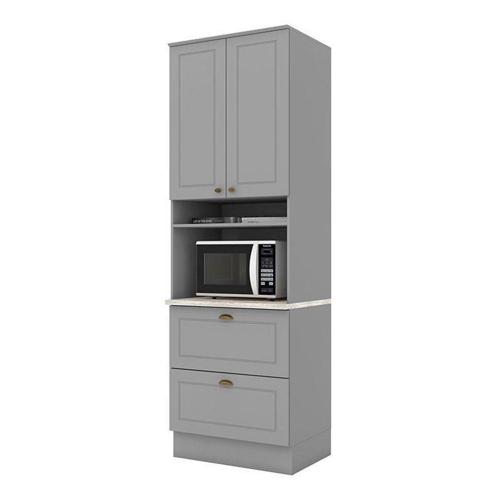 Torre Quente 1 Forno Americana Cinza Com Tampo Calcare – Henn