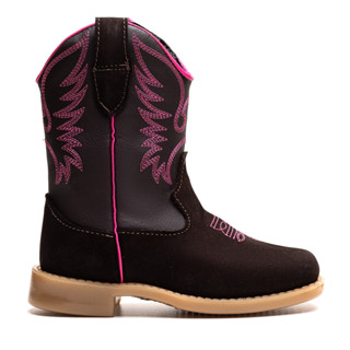 Bota Botina Texana Infantil Couro ountry Boiadeira Festa junina Rodeio Confortavel em Oferta na Shopee