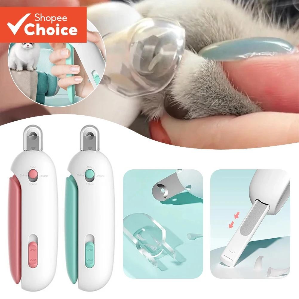 Cortador de unhas de gato 2 em 1 com engrenagem circular ajustável para cachorro e gatinho