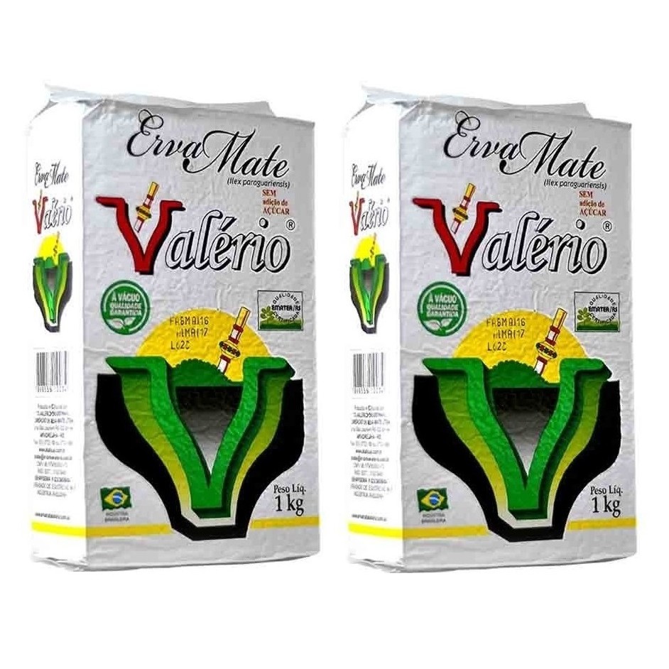 2 Erva Mate Chimarrão VALÉRIO PREMIUM VÀCUO Mate Nativo 1Kg