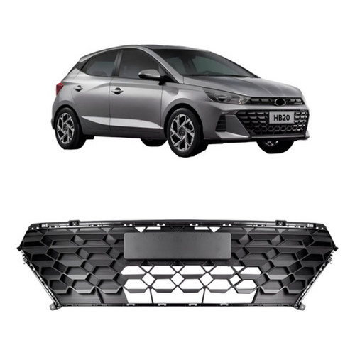 Grade Central Para Hyundai Hb20 2023 Até 2024 Texturizada